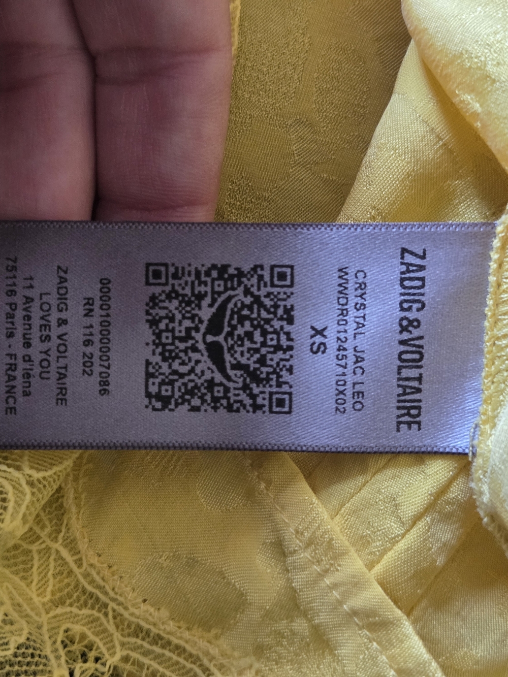 Zadig & Voltaire Citron Crystal Jac Leo Silk Camisole Dress - Picture 7 of 9